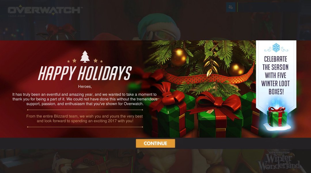 Blizzard Gives Free Overwatch Loot Boxes